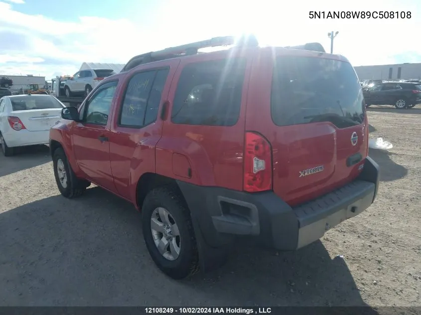 5N1AN08W89C508108 2009 Nissan Xterra Off Road/S/Se