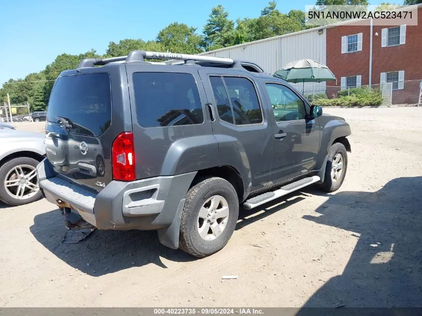 5N1AN0NW2AC523471 2010 Nissan Xterra S