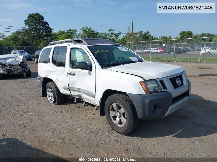 5N1AN0NW0BC521445 2011 Nissan Xterra S