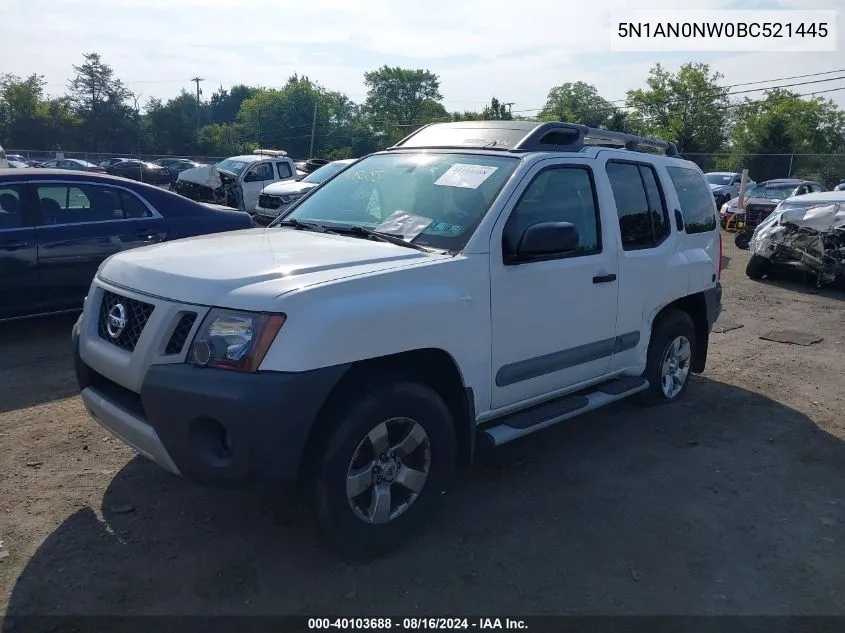 5N1AN0NW0BC521445 2011 Nissan Xterra S