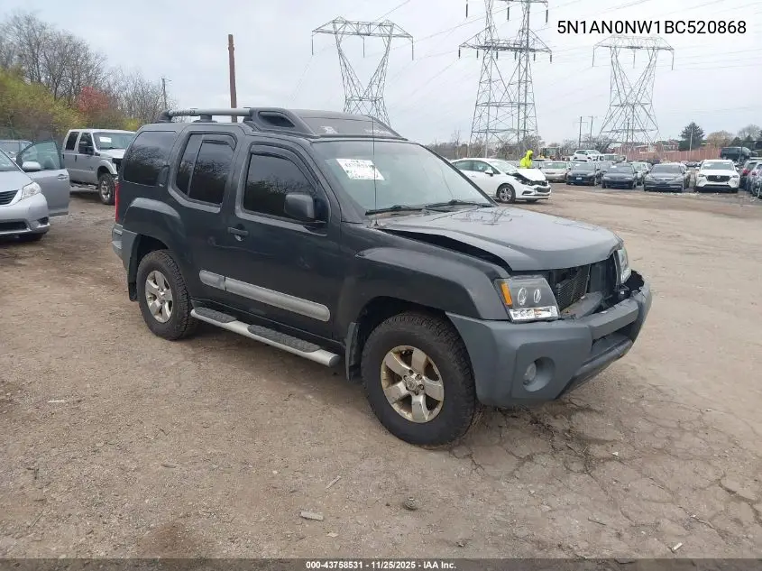 5N1AN0NW1BC520868 2011 Nissan Xterra S