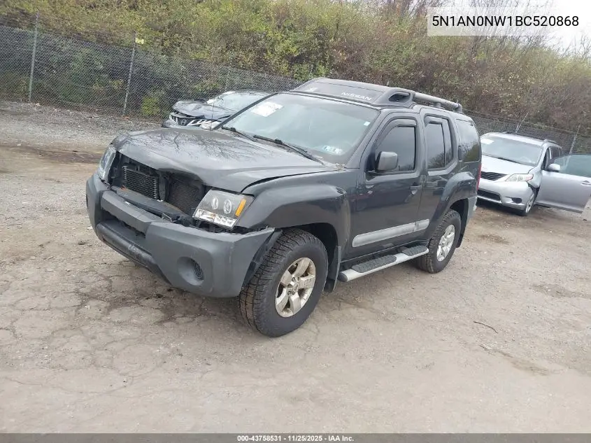 5N1AN0NW1BC520868 2011 Nissan Xterra S