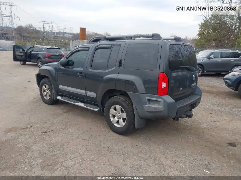 5N1AN0NW1BC520868 2011 Nissan Xterra S
