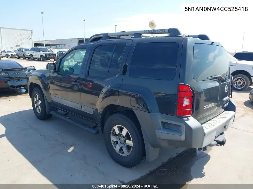 5N1AN0NW4CC525418 2012 Nissan Xterra Pro-4X