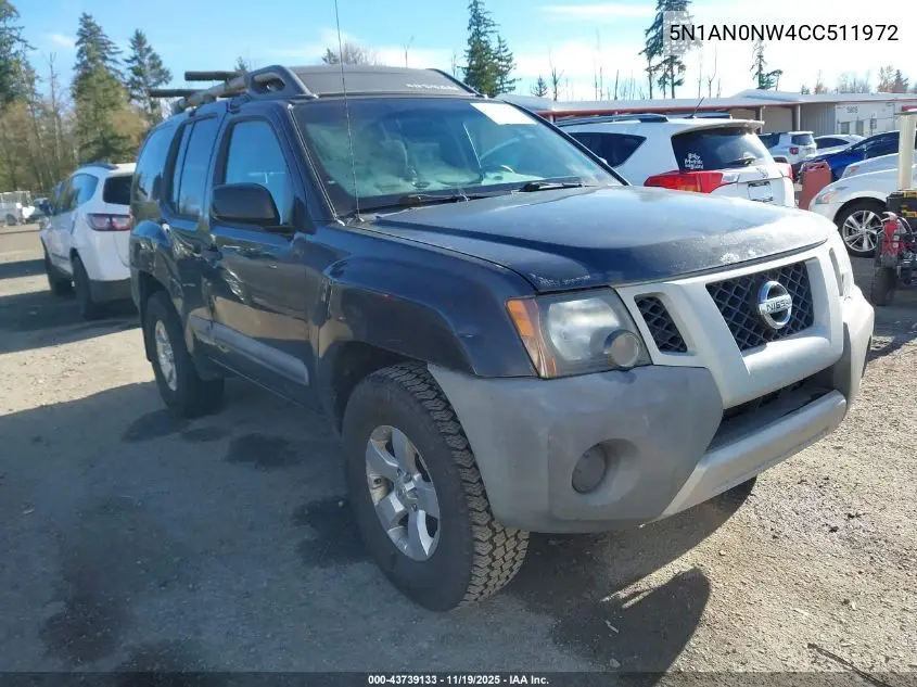 5N1AN0NW4CC511972 2012 Nissan Xterra S