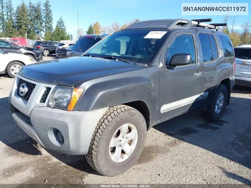 5N1AN0NW4CC511972 2012 Nissan Xterra S