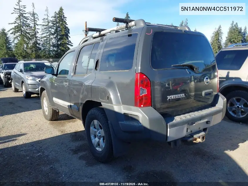 5N1AN0NW4CC511972 2012 Nissan Xterra S