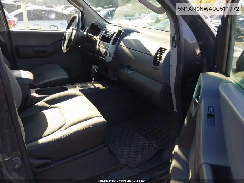 5N1AN0NW4CC511972 2012 Nissan Xterra S