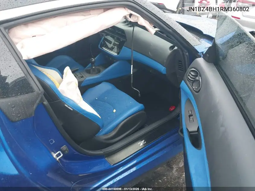 2024 Nissan Z Performance Manual VIN: JN1BZ4BH1RM360802 Lot: 44150596