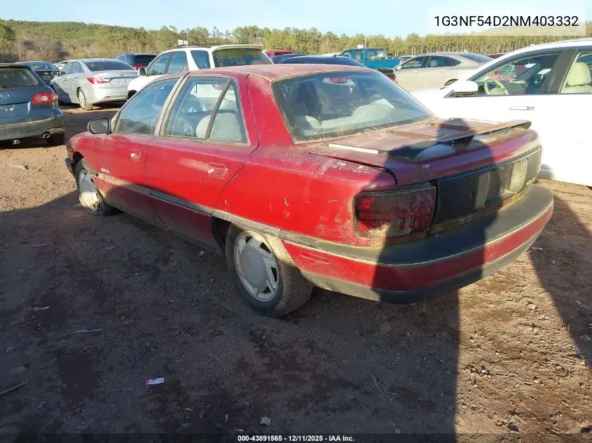 1G3NF54D2NM403332 1992 Oldsmobile Achieva Sl