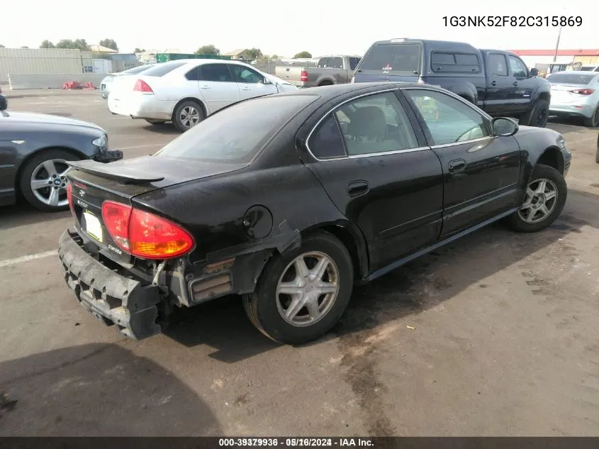 1G3NK52F82C315869 2002 Oldsmobile Alero Gx