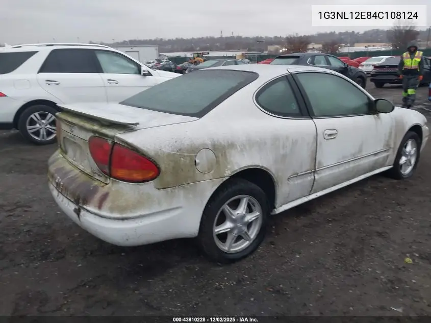1G3NL12E84C108124 2004 Oldsmobile Alero Gl2