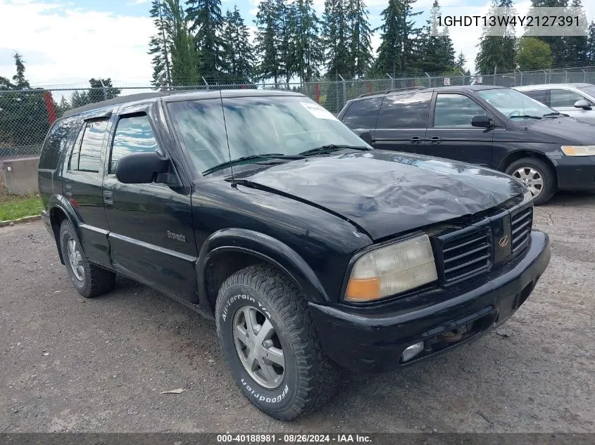 1GHDT13W4Y2127391 2000 Oldsmobile Bravada