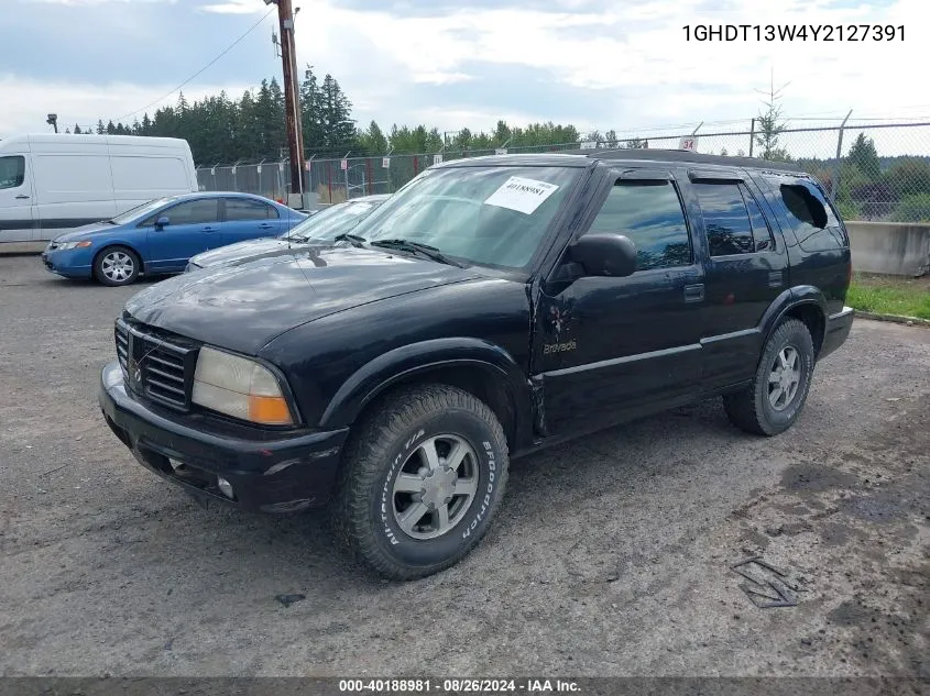 1GHDT13W4Y2127391 2000 Oldsmobile Bravada