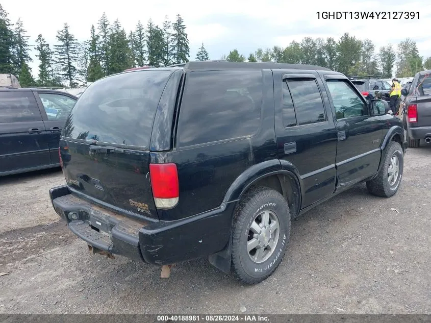 1GHDT13W4Y2127391 2000 Oldsmobile Bravada