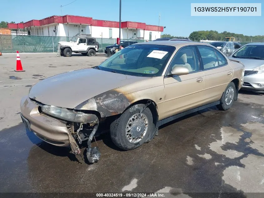 1G3WS52H5YF190701 2000 Oldsmobile Intrigue Gl