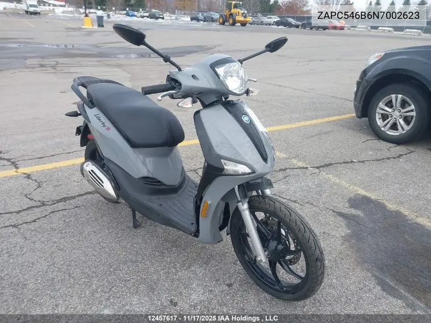 ZAPC546B6N7002623 2022 Piaggio Liberty 50/50 S
