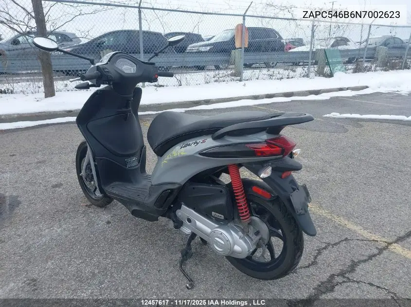 ZAPC546B6N7002623 2022 Piaggio Liberty 50/50 S