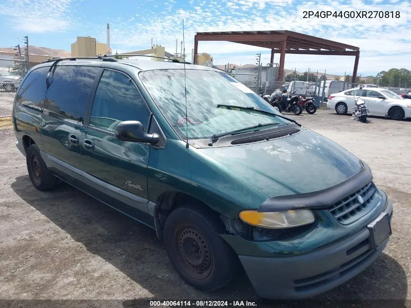 1999 Plymouth Grand Voyager Se VIN: 2P4GP44G0XR270818 Lot: 40064114
