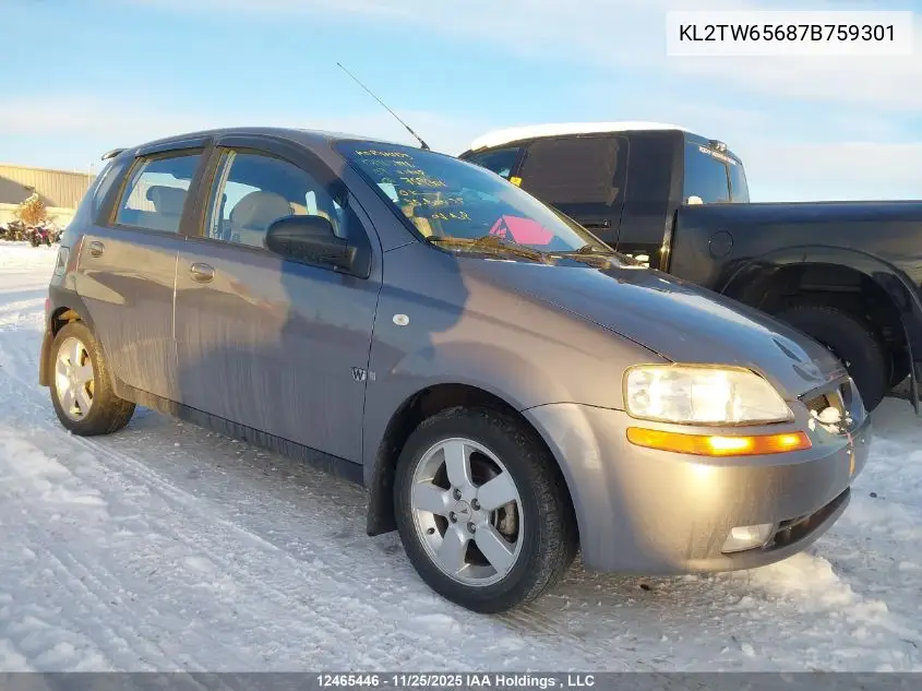 KL2TW65687B759301 2007 Pontiac Wave 5 Se