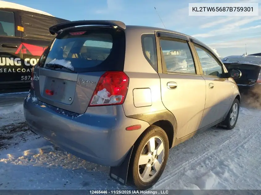 KL2TW65687B759301 2007 Pontiac Wave 5 Se