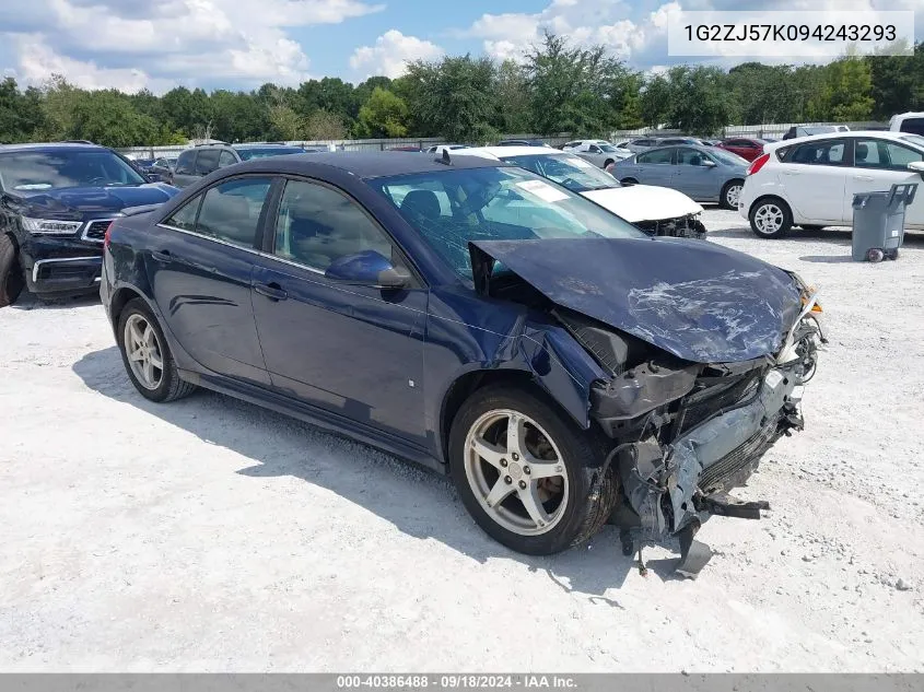 2009 Pontiac G6 New Se VIN: 1G2ZJ57K094243293 Lot: 40386488