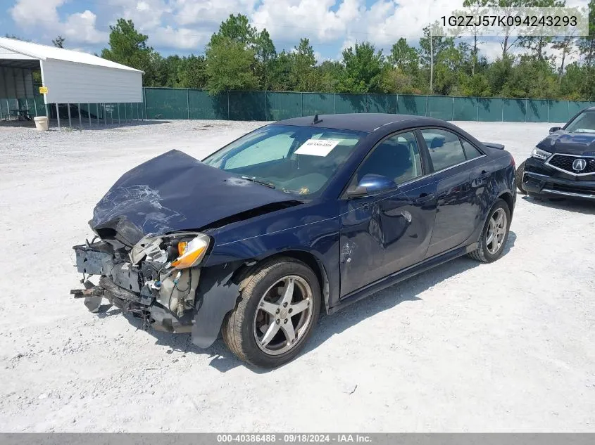 2009 Pontiac G6 New Se VIN: 1G2ZJ57K094243293 Lot: 40386488