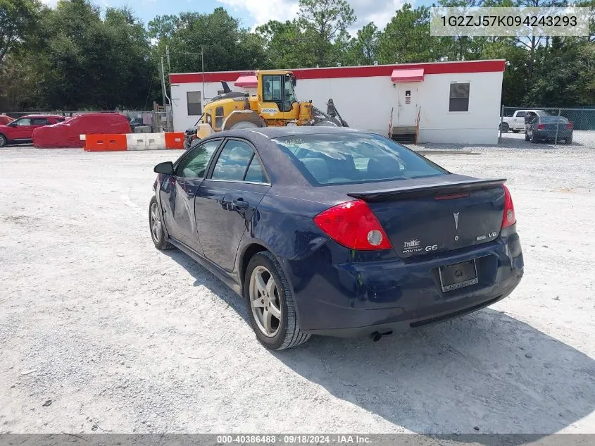 1G2ZJ57K094243293 2009 Pontiac G6 New Se