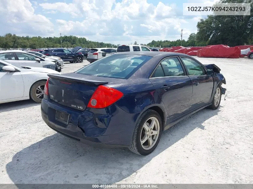 1G2ZJ57K094243293 2009 Pontiac G6 New Se