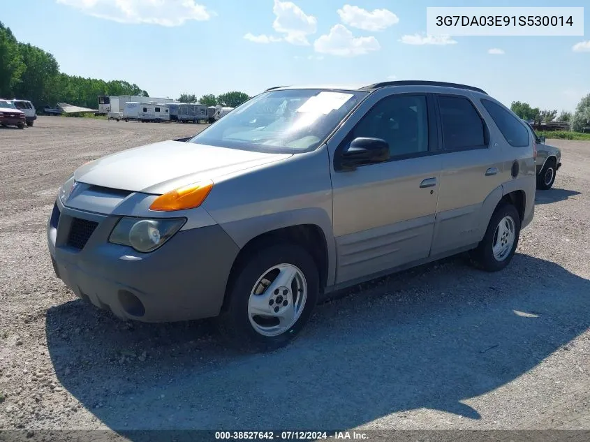 2001 Pontiac Aztek Gt VIN: 3G7DA03E91S530014 Lot: 38527642