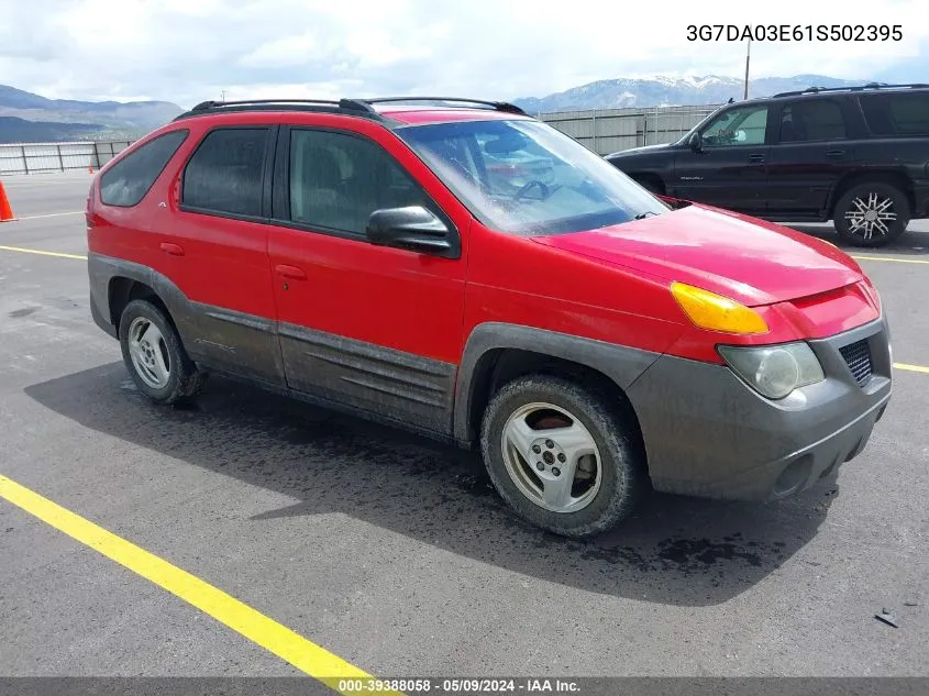 2001 Pontiac Aztek Gt VIN: 3G7DA03E61S502395 Lot: 39388058