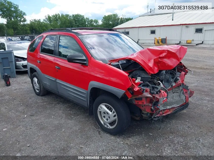 3G7DA03E31S539498 2001 Pontiac Aztek