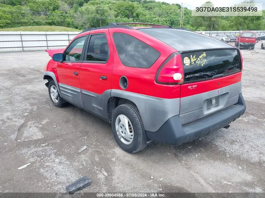 3G7DA03E31S539498 2001 Pontiac Aztek