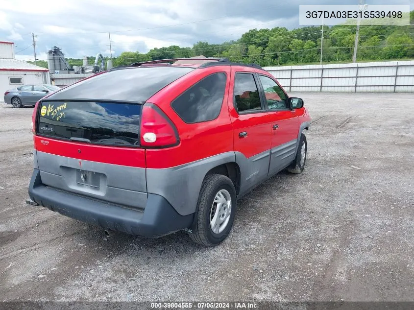 3G7DA03E31S539498 2001 Pontiac Aztek