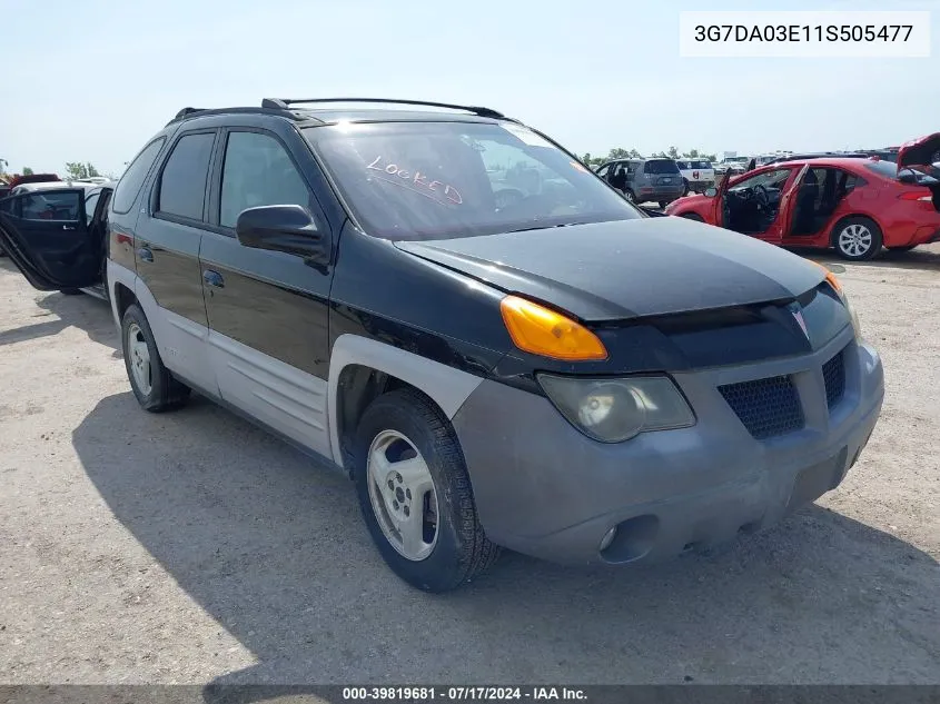 2001 Pontiac Aztek VIN: 3G7DA03E11S505477 Lot: 39819681