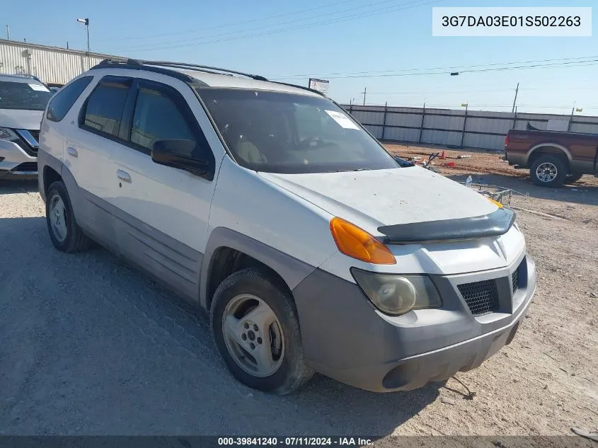 2001 Pontiac Aztek Gt VIN: 3G7DA03E01S502263 Lot: 39841240