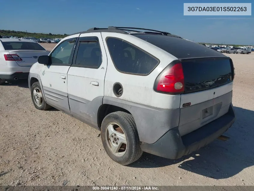 3G7DA03E01S502263 2001 Pontiac Aztek Gt