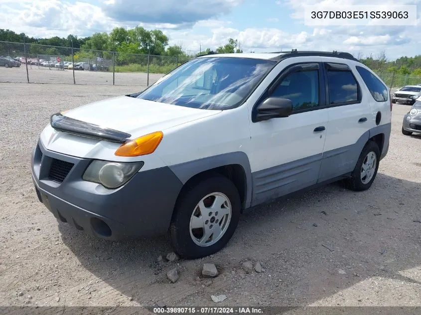 3G7DB03E51S539063 2001 Pontiac Aztek