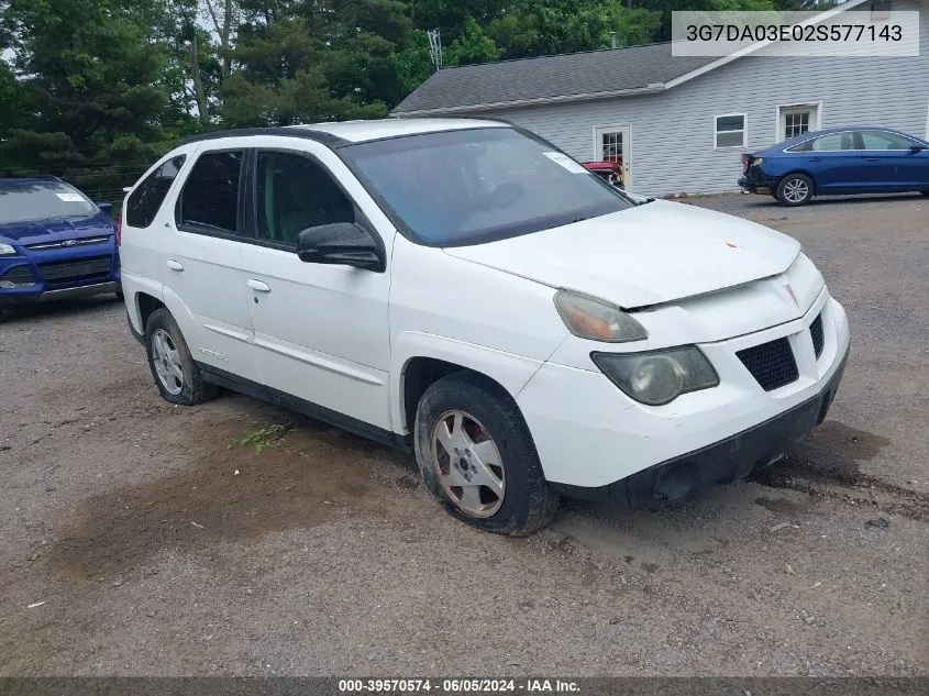 3G7DA03E02S577143 2002 Pontiac Aztek