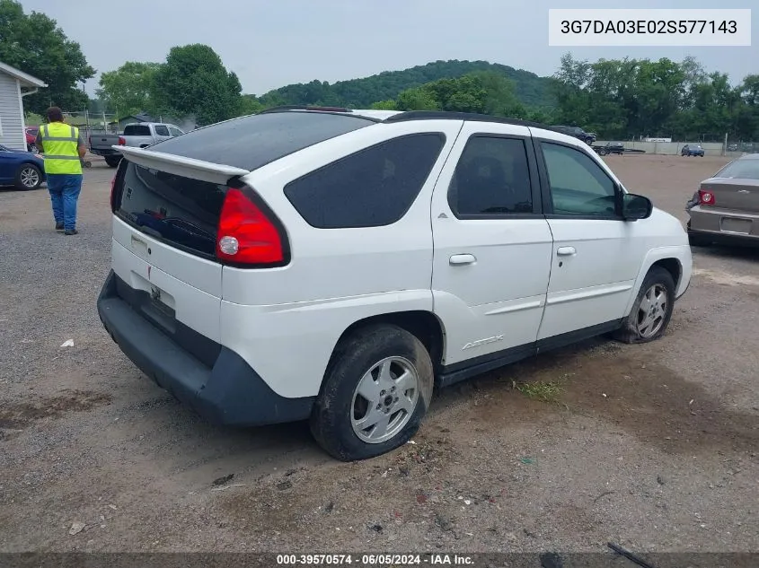 3G7DA03E02S577143 2002 Pontiac Aztek