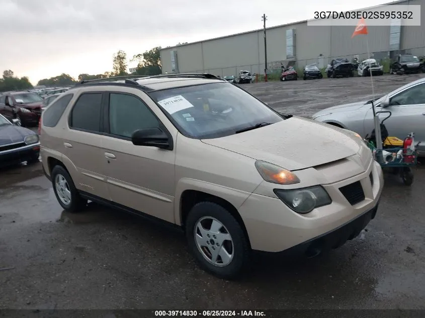 2002 Pontiac Aztek VIN: 3G7DA03E02S595352 Lot: 39714830