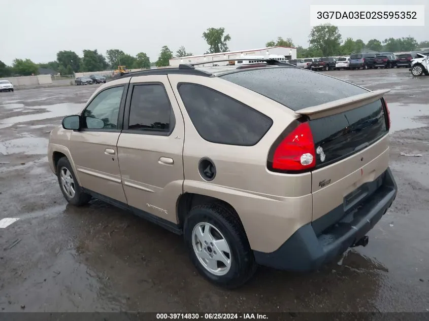 2002 Pontiac Aztek VIN: 3G7DA03E02S595352 Lot: 39714830