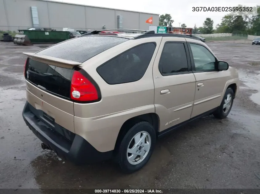 2002 Pontiac Aztek VIN: 3G7DA03E02S595352 Lot: 39714830