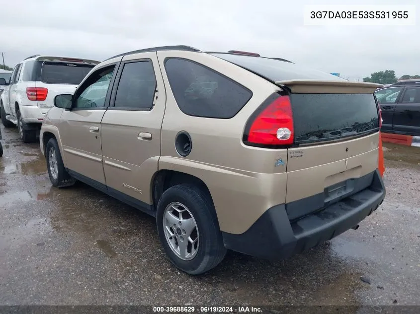 3G7DA03E53S531955 2003 Pontiac Aztek