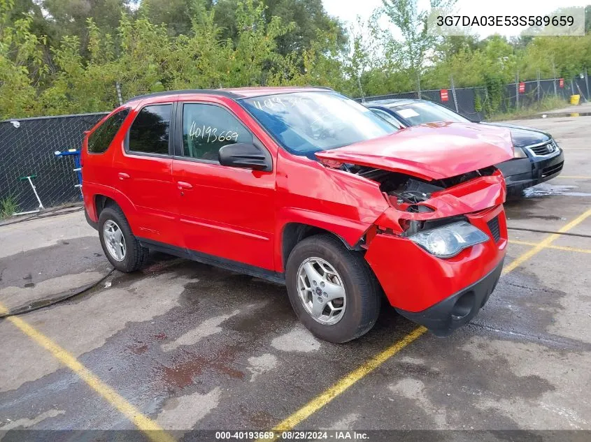 2003 Pontiac Aztek VIN: 3G7DA03E53S589659 Lot: 40193669