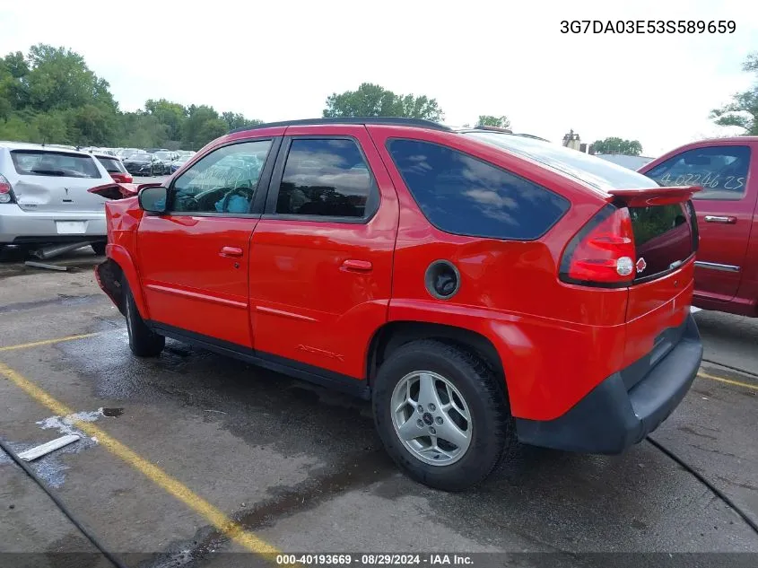 2003 Pontiac Aztek VIN: 3G7DA03E53S589659 Lot: 40193669