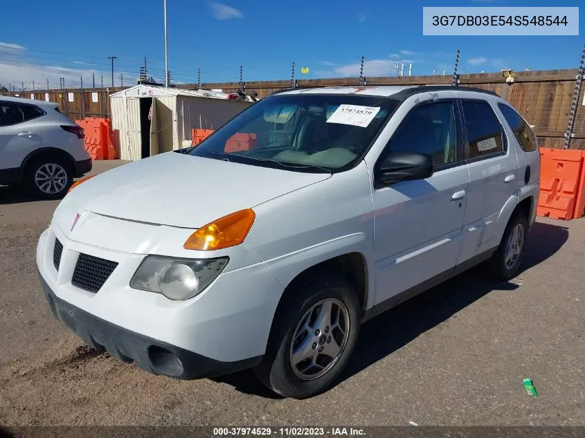 2004 Pontiac Aztek VIN: 3G7DB03E54S548544 Lot: 37974529