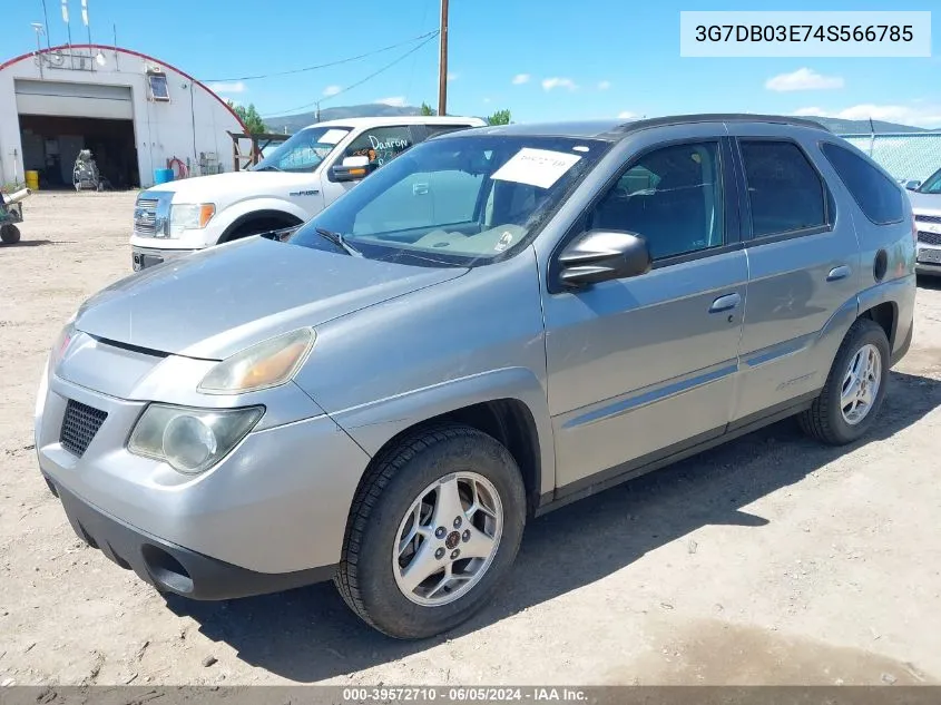 2004 Pontiac Aztek VIN: 3G7DB03E74S566785 Lot: 39572710