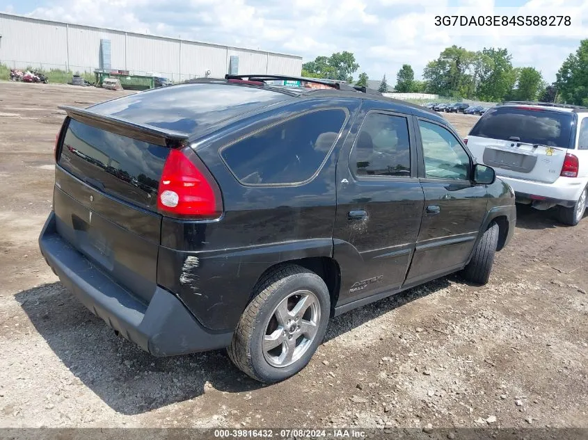 2004 Pontiac Aztek VIN: 3G7DA03E84S588278 Lot: 39816432