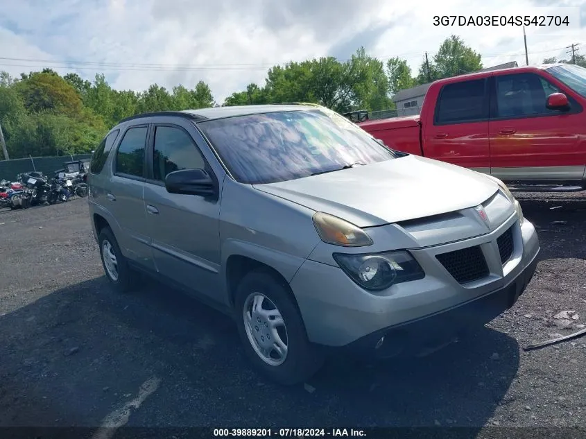 2004 Pontiac Aztek VIN: 3G7DA03E04S542704 Lot: 39889201